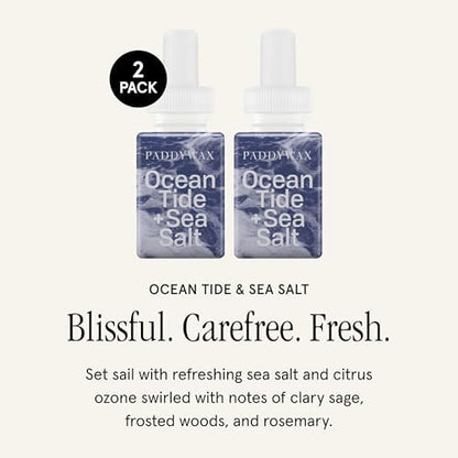 Pura x Paddywax Home Diffuser Refill, 2 Pack, Ocean Tide & Sea Salt