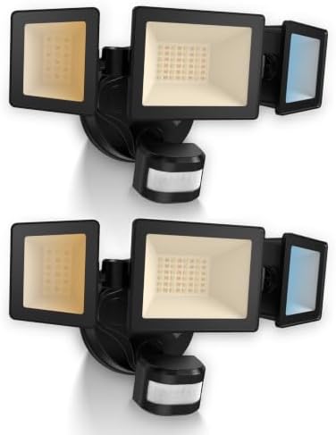 ALUSSO Motion Sensor Outdoor Lights, 40W 4500LM Flood Lights Outdoor 120V