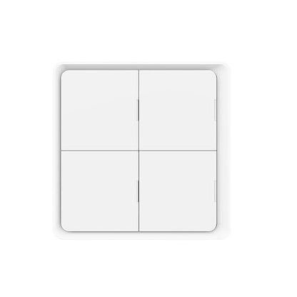 Wireless Smart Scene Switch Lightweight White Panel for Tuya Devices - Easy Installation (4 Gang)