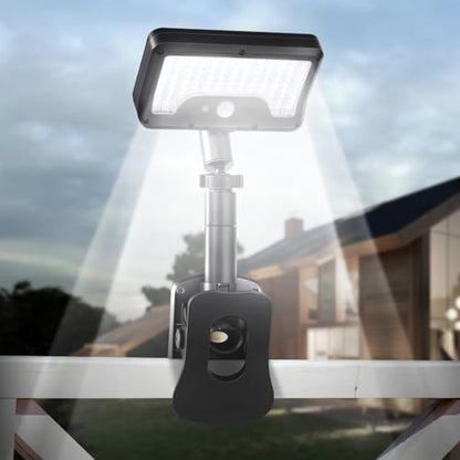 Clip On Solar Motion Lights Outdoor,360°Rotatable Fence Lights(1Pack,6000K)