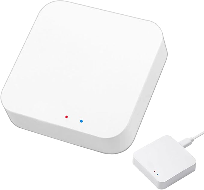 ZigBee 3.0 Hub WiFi & Bluetooth Dual Mode Gateway, Only for Tuya Product Smart Home Bridge Wireless Remote Controller,Intelligent Bridge Wireless Smart Home Gateway Voice Control via Alexa,Google Home
