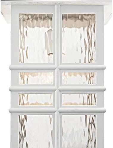 Kichler Beacon Square 17.5" 1 Light Outdoor Wall Light with Clear Hammered Glass in White