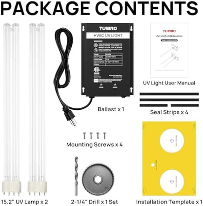 TURBRO 72W HVAC UV Light with Airflow Sensor UV72PA