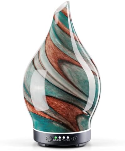 Porseme Essential Oil Diffuser 150ml Handmade Glass Diffuser 6H Runtime