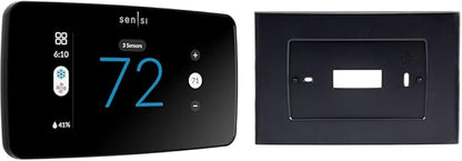 Sensi Touch 2 Smart Thermostat Bundle with Touchscreen Color Display, Compatible with Alexa, Includes Black Emerson Wall Plate SA5B