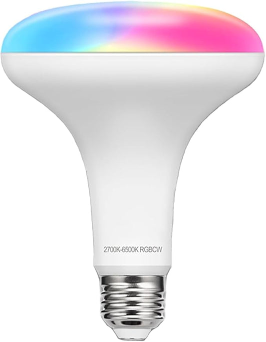 Smart Flood Light 9W RGBCW, WiFi RGB Tunable White Outdoor Light with App Control, Compatible with Alexa & Google Home, 850LM Color Changing LED Floodlight for Home Garage Living Room (1Pcs)