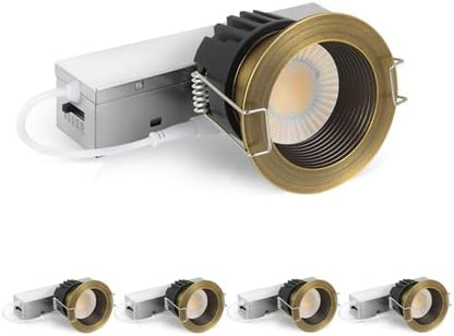 Adetu 4 Pack 2 Inch 5CCT Bronze Anti-Glare LED Recessed Ceiling Light