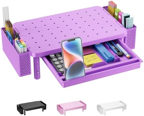 WALI Computer Monitor Stand with Storage and Pen Holder