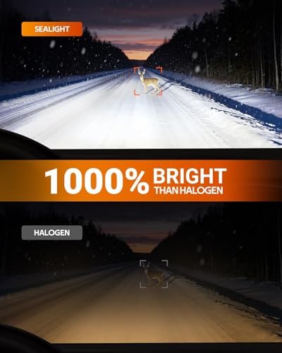 SEALIGHT Fit for Toyota Camry 2007-2014 Light Bulbs, High/Low Beam + Fog Light Bulbs Combo, 92000LM 6500K Cool White, -40°F Instant Start, 800% Brighter, Plug and Play, Pack of 6