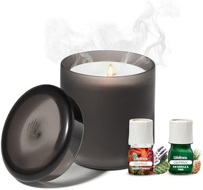 Lifelines Flameless Candle Diffuser with 2 Clickwick Essential Oil Blends