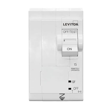 Leviton 2nd Gen Smart Circuit Breaker with Remote Control, GFPE, 2-Pole 15 Amp, 120/240-Volt and 120/208-Volt, 10kA Interrupt Rating, LB215-EST
