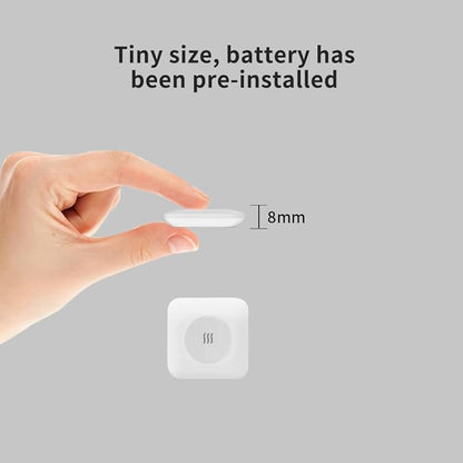 Tuya Zigbee Wireless Vibration Sensor: 120dB Alarm, Adjustable Sensitivity, Glass Breakage Detection. Suitable for Alarm Systems and Smart Home Automation, Supports Tuya App.