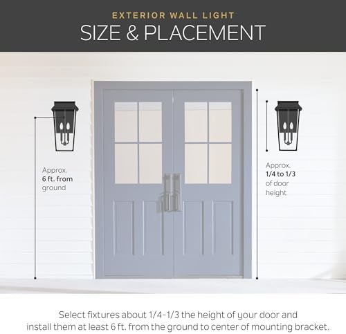 Kichler Beacon Square 17.5" 1 Light Outdoor Wall Light with Clear Hammered Glass in Olde Bronze®