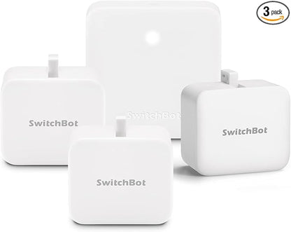 Switchbot Smart Switch Button Pusher (Bluetooth) – Fingerbot for Rocker Switch/One-Way Buttons, App Timer Control, No Wiring, Hub Included for Voice/Remote, White