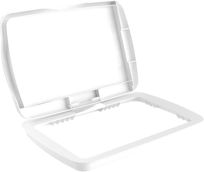 Rev-A-Shelf 32 Qt Under Sink Garbage Can Lid for Base Kitchen and Bathroom Cabinet, Replacement Plastic Trash Bin Lid Only, White, RV-32-LID-1-40