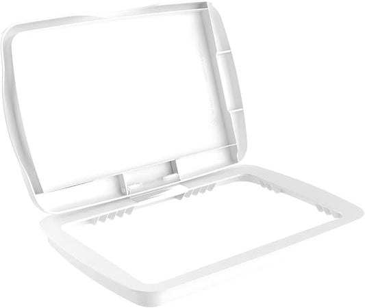 Rev-A-Shelf 32 Qt Under Sink Garbage Can Lid for Base Kitchen and Bathroom Cabinet, Replacement Plastic Trash Bin Lid Only, White, RV-32-LID-1-40