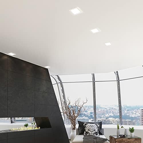 Maxxima 6 in. Retrofit Recessed Square LED Downlight, 1200 Lumens, 5 CCT