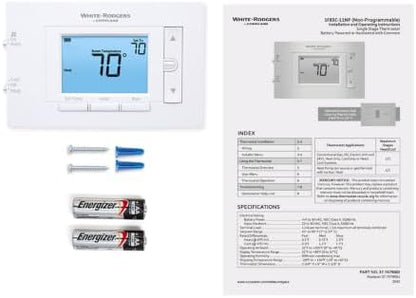 White-Rodgers 80 Series, Non-Programmable Thermostat, 1F83C-11NP