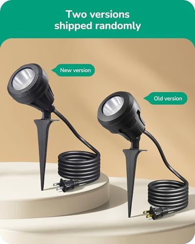 EDISHINE 120V Outdoor Spotlight, 5 Extra Lenses Waterproof Landscape Light