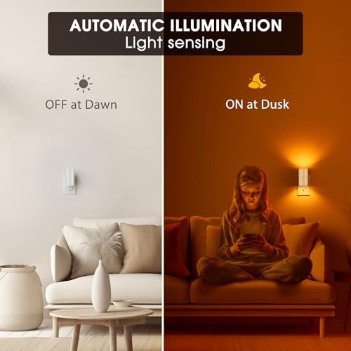 Briignite Night Lights Plug into Wall, Modern LED Night Light Plug in