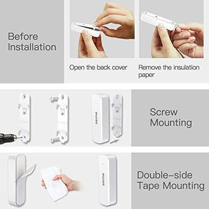 Door Chime, Door Alarms When Opened for Home/Business Office/Bedroom Entering, 3-Sensor + 2-Receiver with 500FT Wireless Range,58 Chimes,5-Volume Level, Entry Alert for Kids/Toddler/Dementia Safety