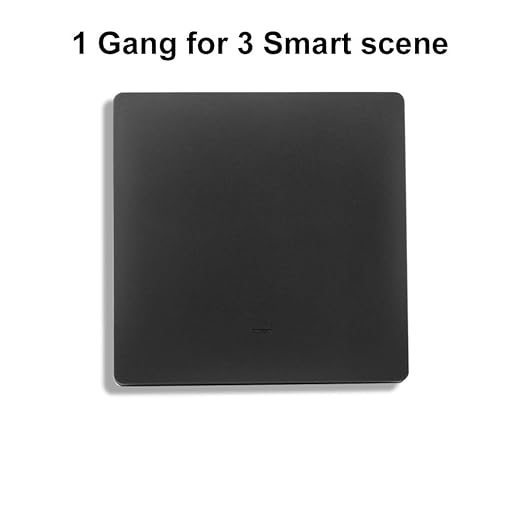 for Tuya Smart ZigBee Wireless Scene Switch Push Button 12 Scene Battery Powered Transmitter Automation 1/2/3/4 Gang(1Gang(Black))