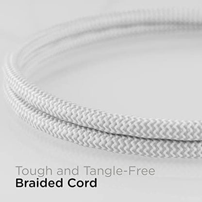 Cordinate Mini 3-Outlet Power Strip, 18 in Braided Extension Cord