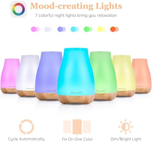 Homeweeks Essential Oil Diffuser for Room 100 ML 1 Pack