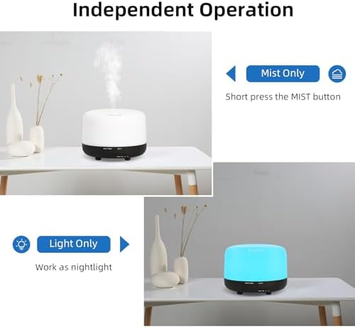 SPLITSKY 300ml Ultrasonic Essential Oil Diffuser with Remote Control