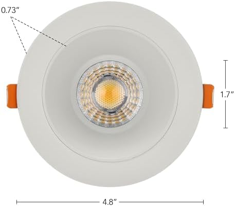 Maxxima 4" Anti-Glare LED Downlight Canless, 1200 Lumens, 5CCT, Stone Gray