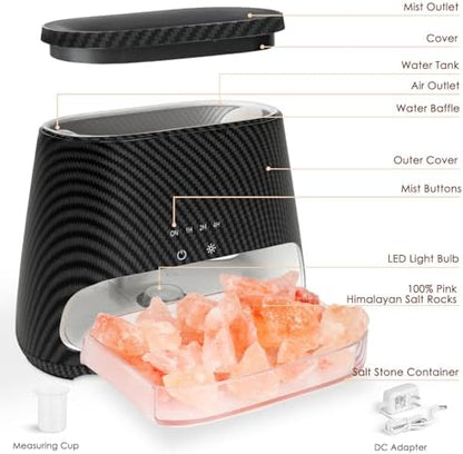 SALKING 2-in-1 Essential Oil Diffuser for Home,Himalayan Salt Lamp Diffuser