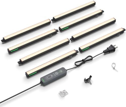 VIVOSUN T5 Grow Lights for Indoor Plants, 3000K Full Spectrum, 1FT