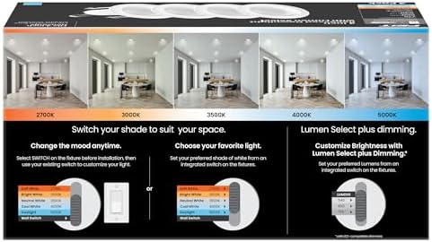 Feit Electric 4 in LED Recessed Downlight - 5CCT, Dimmable - 4 Pack