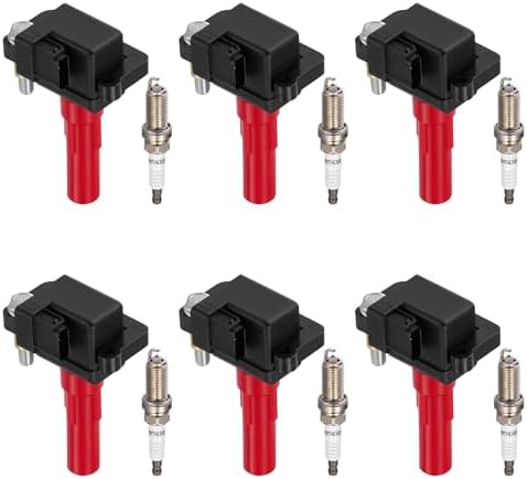 BDFHYK 6 Ignition Coil Pack UF287 and 6 Iridium Spark Plug 4704 Compatible with Subaru 2006-2007 B9 Tribeca, 2008-2009 Legacy, 2001-2003 2005-2009 Outback, 2008-2009 Tribeca 3.0L H6 Coil for GN10435