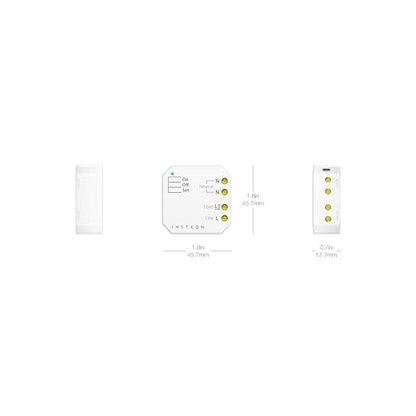 Insteon Micro Dimmer Adaptor, Hidden Install Smart Dimmer Switch - 2442-222 | 50W Dimmable LED or 200W Incandescent, Installs Inside Fixture or Behind Any Existing Switch, Hub Required for Alexa & Google