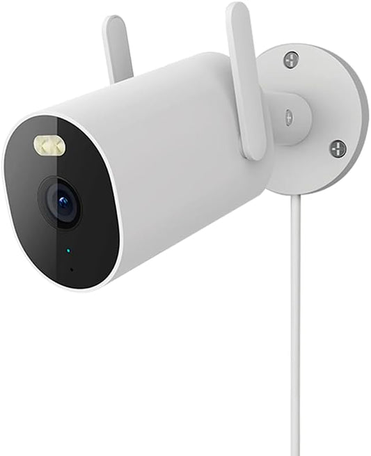 XIAOMI Outdoor Camera AW300 US Specs Wi-fi 2K Full-HD Alarm Protection Smart Full-Color Night Vision Focus Zone Setting IP66 Weather-Resistant White