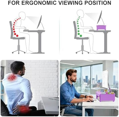 WALI Computer Monitor Stand with Storage and Pen Holder