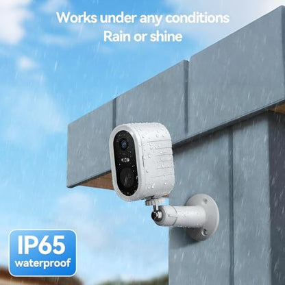 Security Cameras Wireless Outdoor, 2-Cam Kit, 2K Home Security Camera System, No Subscription Required, Local Storage, 4-View Live, PIR & AI Detection, Color Night Vision, 2-Way Audio
