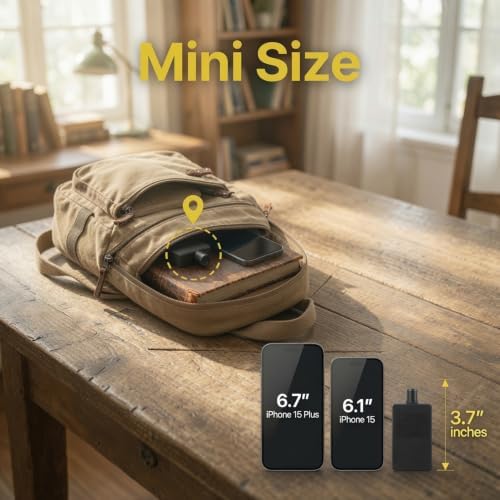 Mini Camera Wireless, 2K HD Nanny Camera with 8H Long Battery Life & Free Cloud Storage, WiFi & Offline Recording, Night Vision & Motion Detection for Pet/Home Monitoring