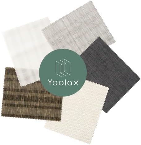 Yoolax Roman Blinds, Blinds for Windows Light Filtering Shades Control Roman Window Shades, Fabric Sample (Multicolor