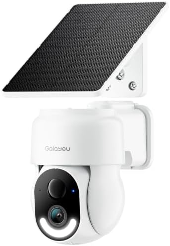 GALAYOU Solar Camera Outdoor Wireless for Home Security 2.4GWiFi, R6 1Pack