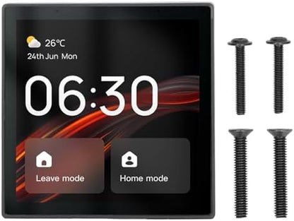 FTVOGUE Smart Home Control Panel ABS Touch Screen Smart Scene Wall Switch Panel 4 Inch Voice Control 100 to 240V for Tuya WiFi BT Living Room Bedroom Office