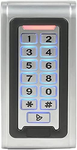 Waterproof Metal Keypad Reader Standard North American Strike Lock TCPIP 1 Door Access Control System 110-240V Power Box +RFID Key Fob/Card