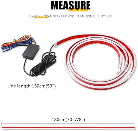 DREAMOTOR 71 Inch Car Hood Light Strip, Multicolor Car LED Hood Light