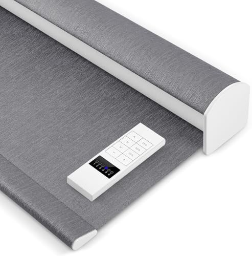 ZSHINE Motorized Blackout Roller Shades Remote Control Rechargeable(82164D)