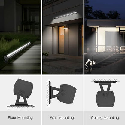 Outdoor LED Wall Washer Light Bar – 40 Inch, 3000K Warm White Waterproof Heavy-Duty Strip Light (IP65), 6.5ft Plug-&-Play