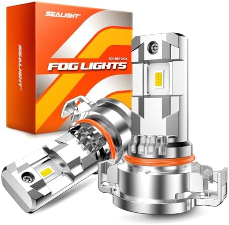 SEALIGHT 5202 LED Fog Light Bulbs, 2504 Fog Lights 30000LM 6500K, 1:1 Size