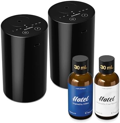 ANZ Waterless Essential Oil Diffuser Starter Kit, Black