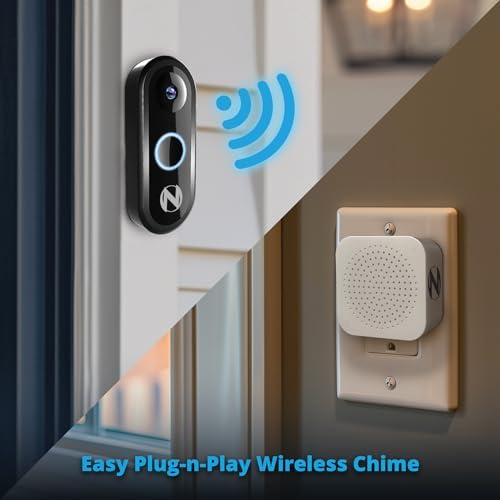 Night Owl 1080p Video Doorbell with Mount and Wireless Chime