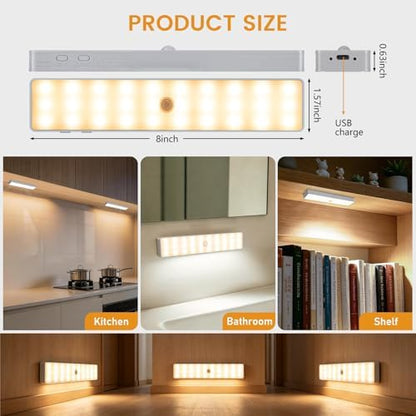 Racokky Under Cabinet Lighting with Remote, Motion Activated RV Step Light
